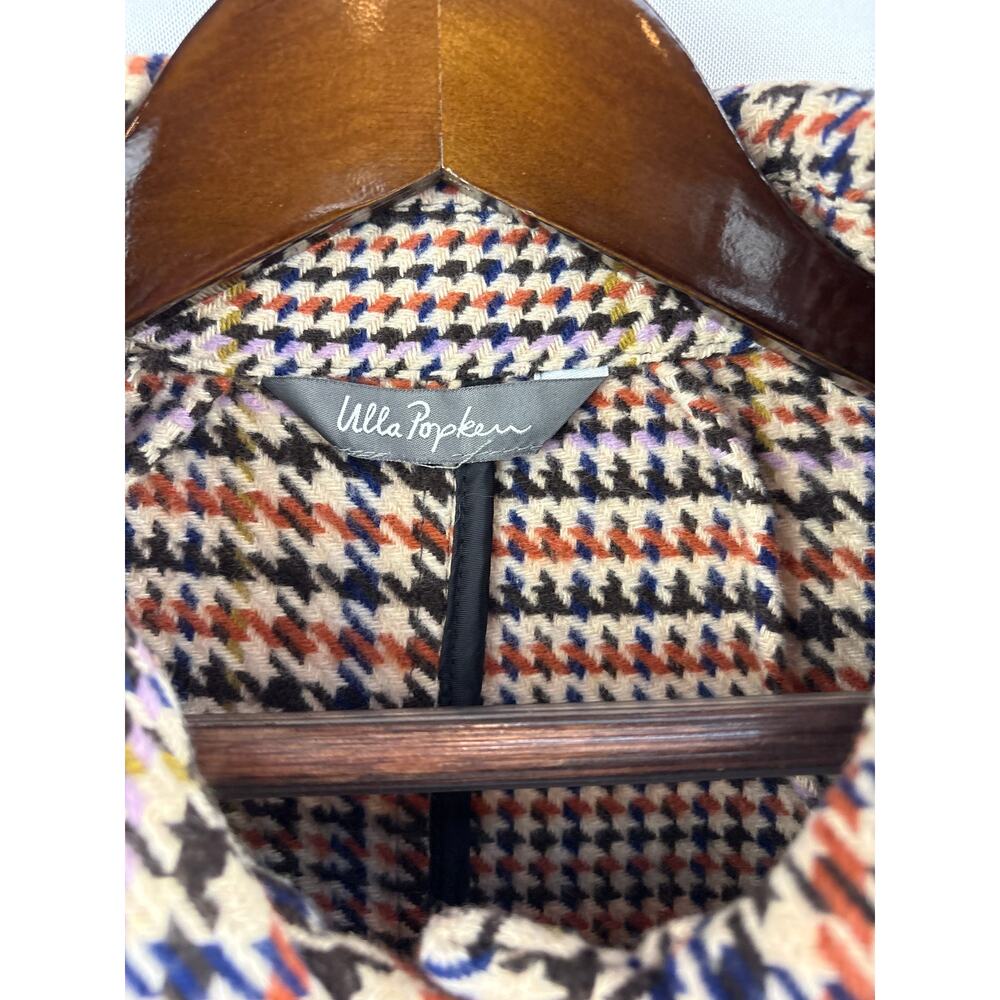 Women’s Ulla Popken Size 1X Multicolored Houndstooth Jacket - Picture 2 of 5